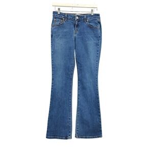 Levi's Womens Y2K McBling 518 Superlow Boot Cut Jeans 28 Blue Denim Low Rise